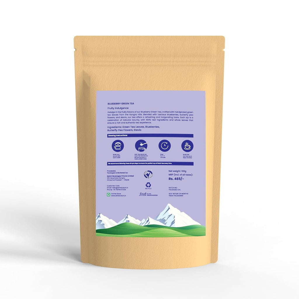 Notch Blueberry Green Tea | 100g Pack