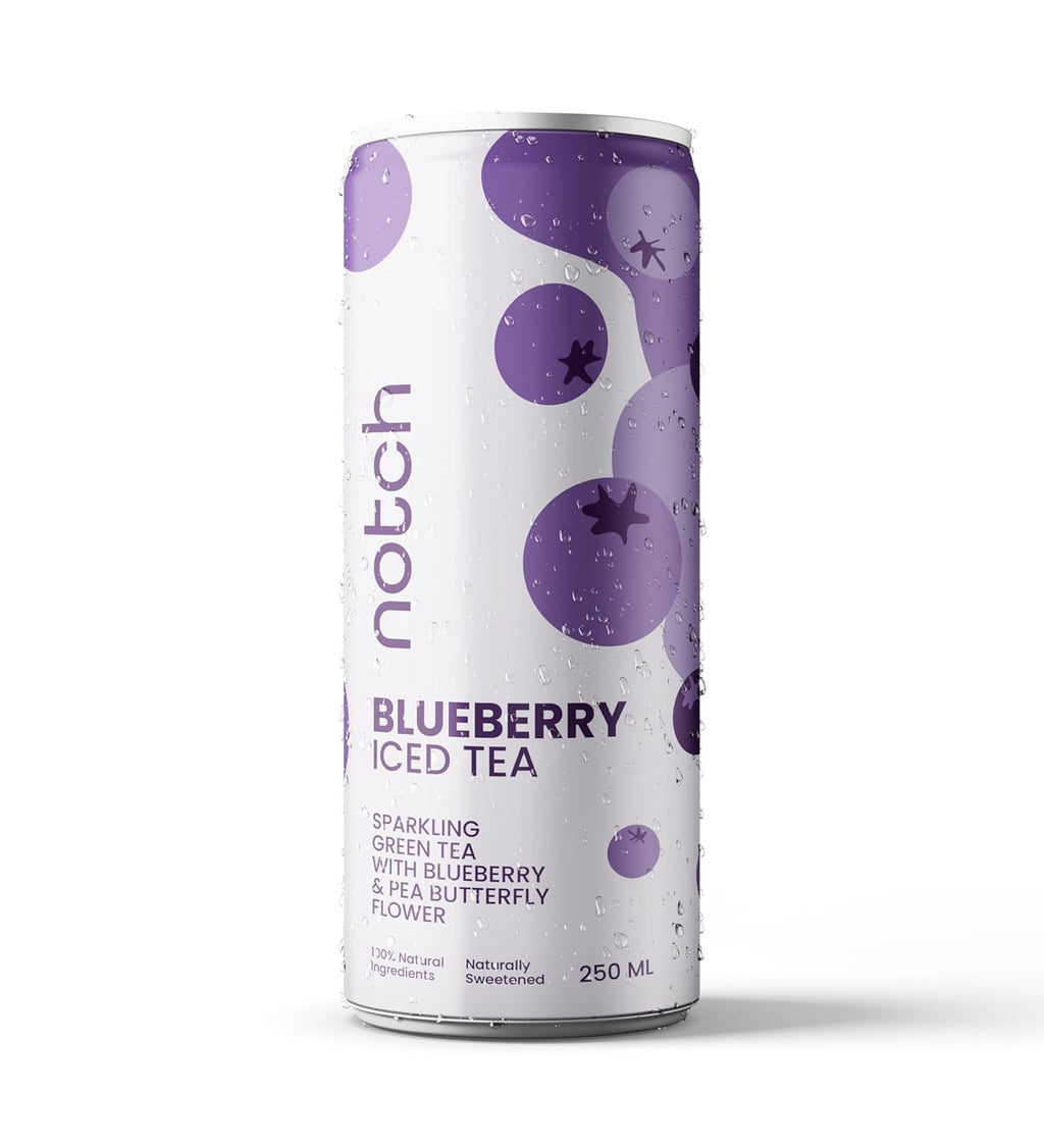 Notch Sparkling Blueberry Iced Tea | 4-Pack, 250ml Cans
