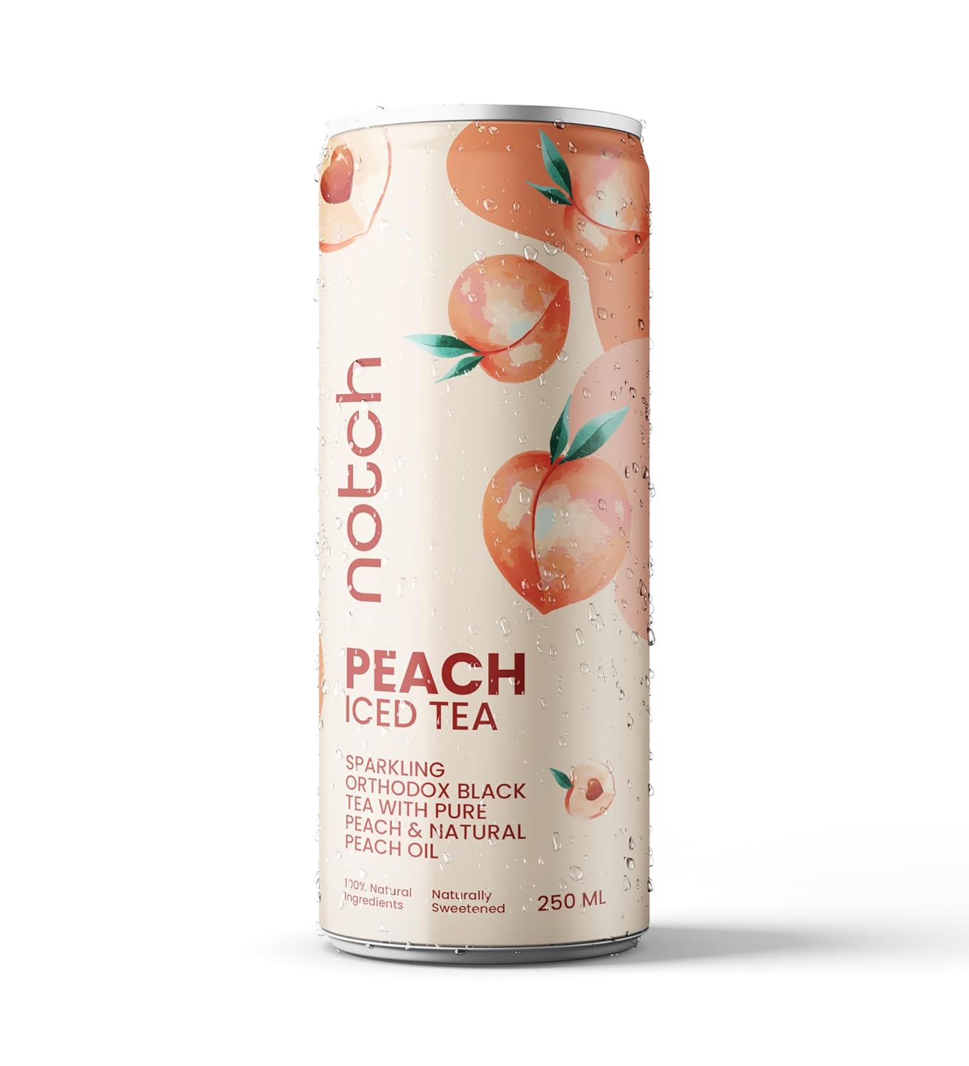 Notch Sparkling Peach Iced Tea | 4-Pack, 250ml Cans
