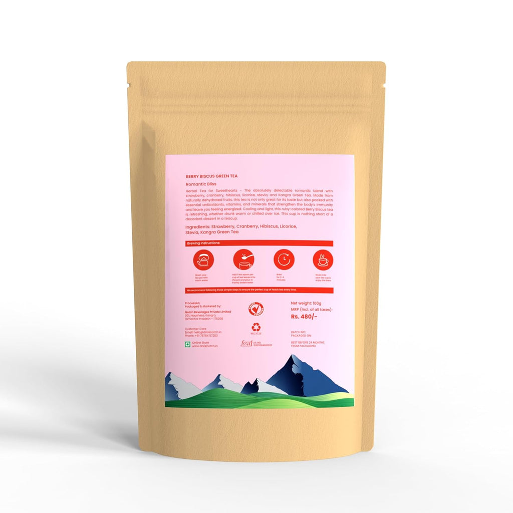 Notch Berry Biscus Green Tea | 100gm Pack
