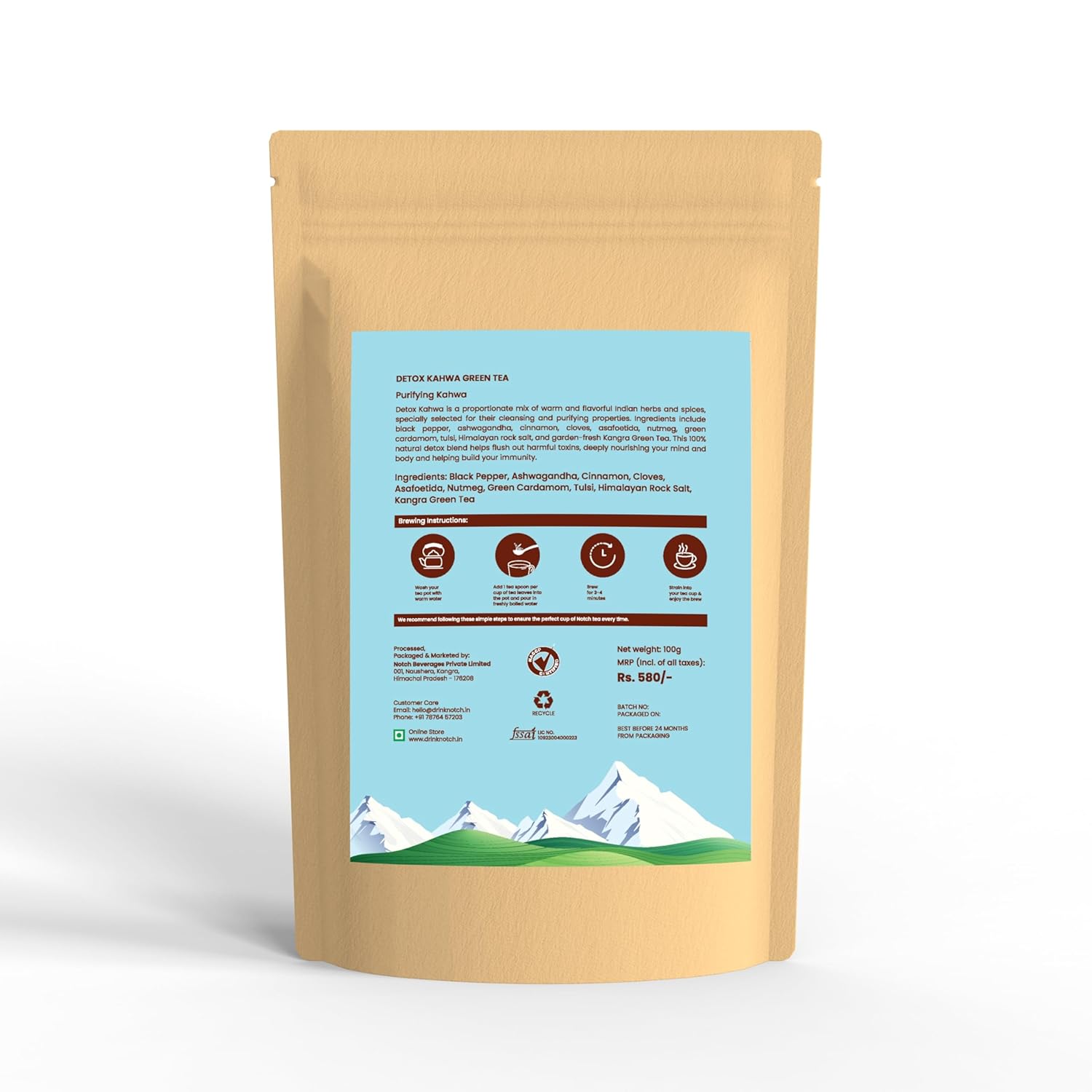 Notch Detox Kahwa Green Tea | 100g Pack